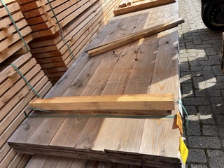 Ca. 36x Douglas planken geschaafd, 18x195mm, lengte 300cm